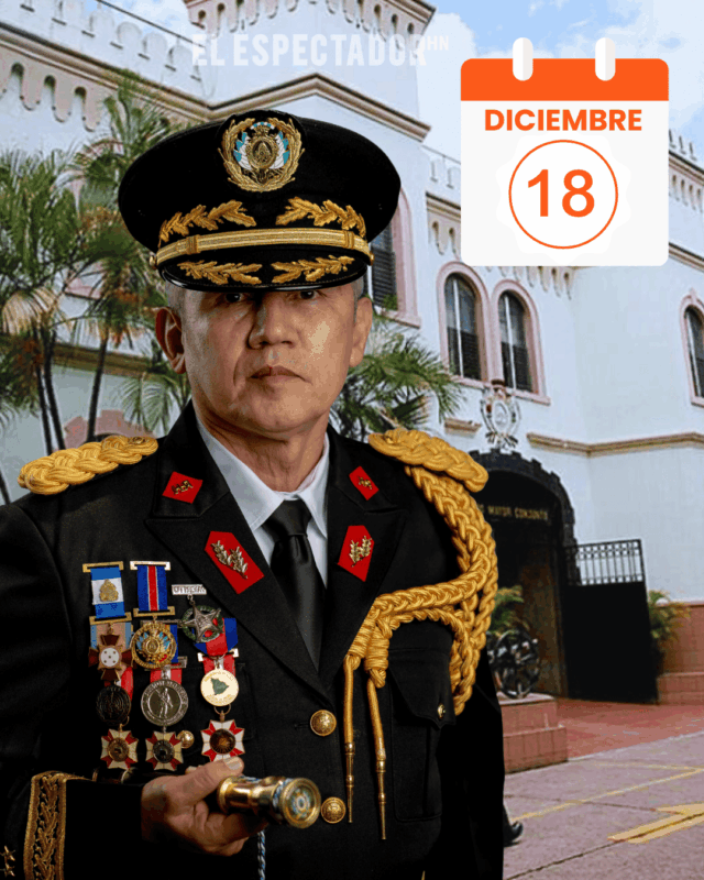 Roosevelt Hernández durante declaración a medios sobre su retiro de las FF. AA.