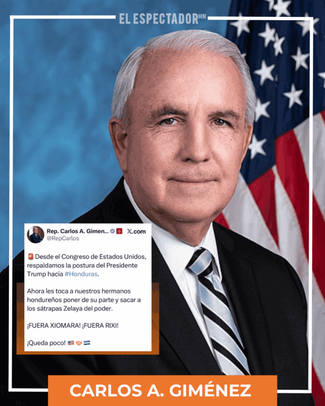 Carlos Giménez criticando al Partido Libre.