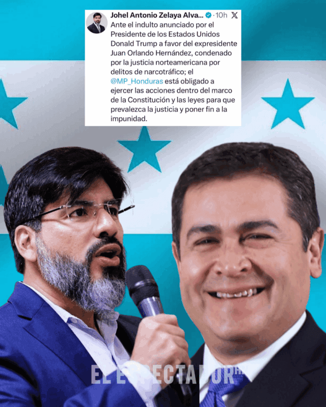 Fiscal General Johel Zelaya reaccionando al indulto de Juan Orlando Hernández.