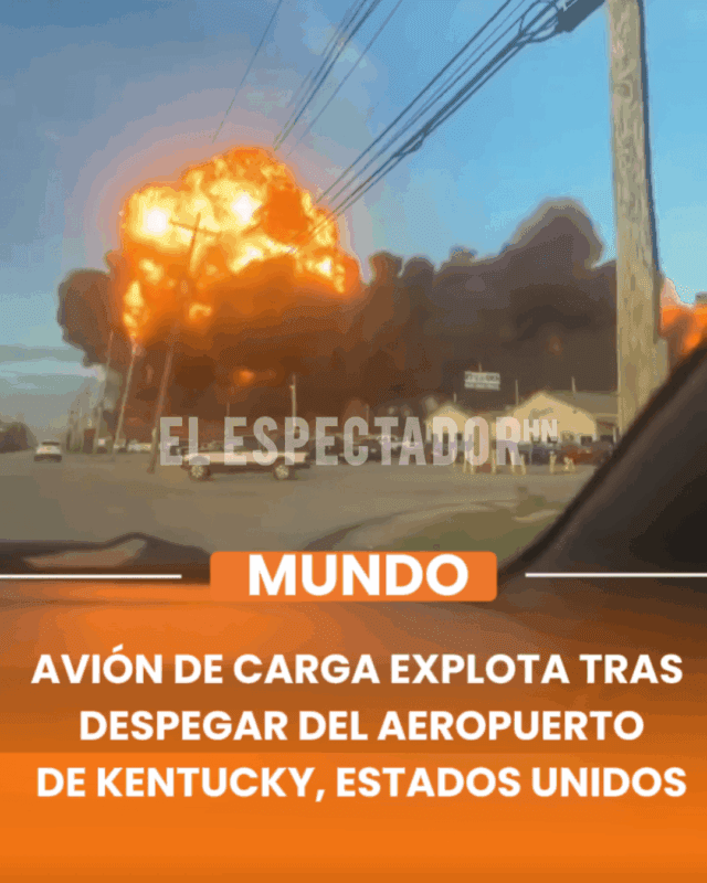 Avión de carga UPS explota tras despegar del aeropuerto de Louisville en Kentucky, Estados Unidos.