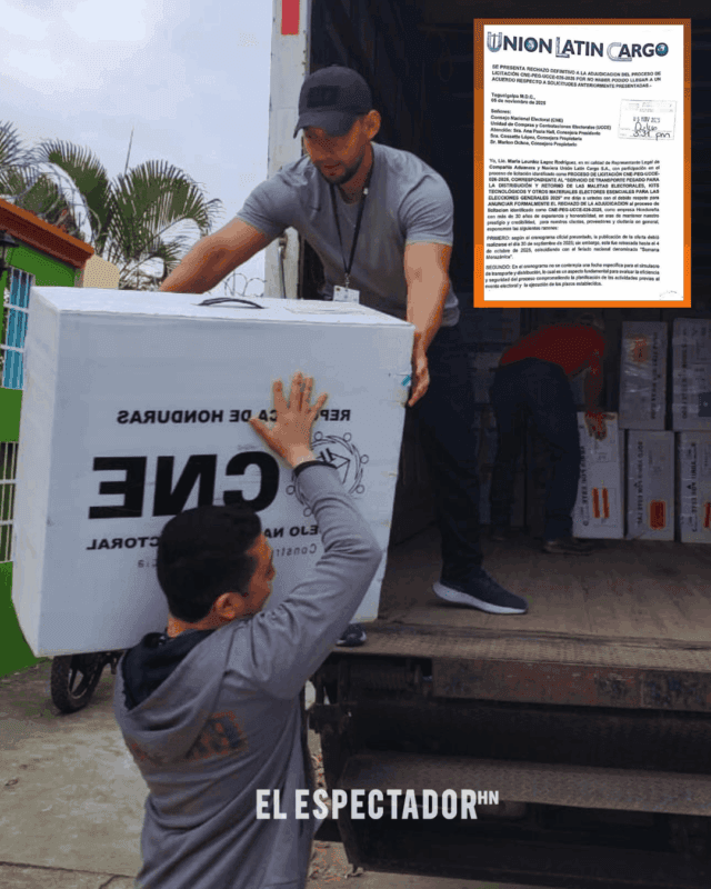 Distribución de maletas y kits electorales por Unión Latín Cargo para el CNE.