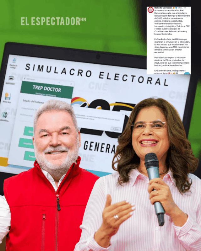 Roberto Contreras supervisando simulacro electoral CNE 2025