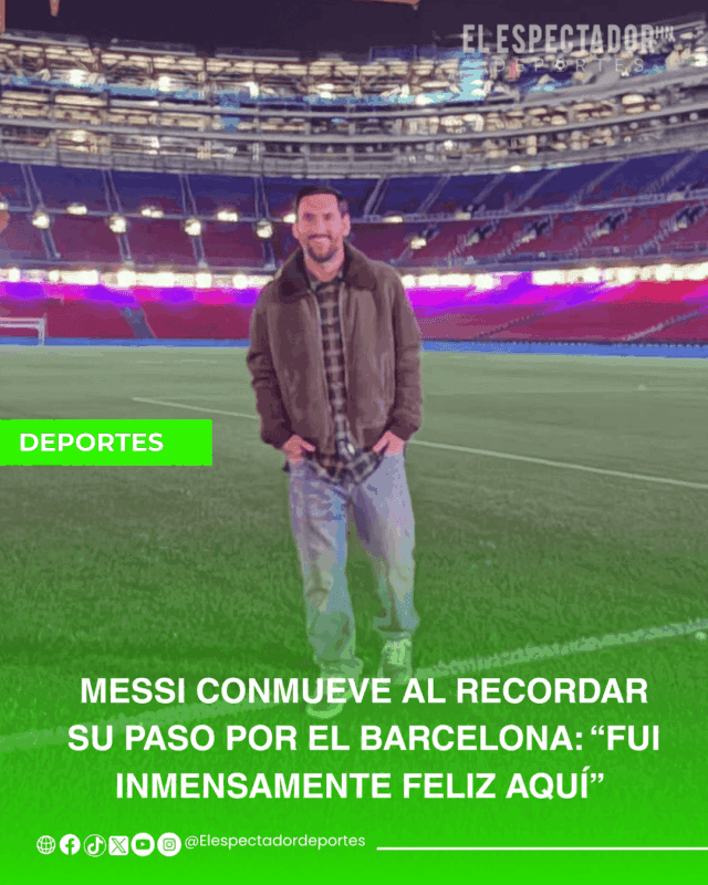 Lionel Messi recuerda su paso por el Barcelona con una emotiva publicación desde el Camp Nou.