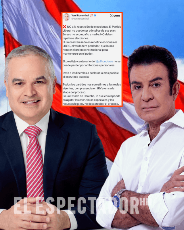 Yani Rosenthal reiteró que repetir elecciones pone en riesgo democracia hondureña.