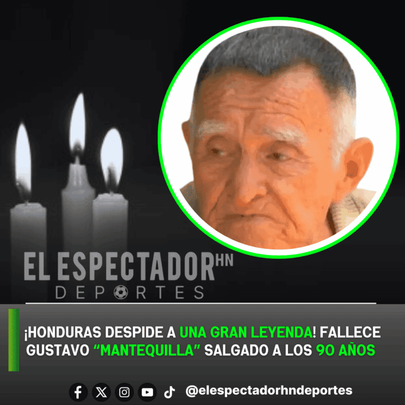 ¡Honduras despide a una gran leyenda! fallece Gustavo “Mantequilla” Salgado a los 90 años