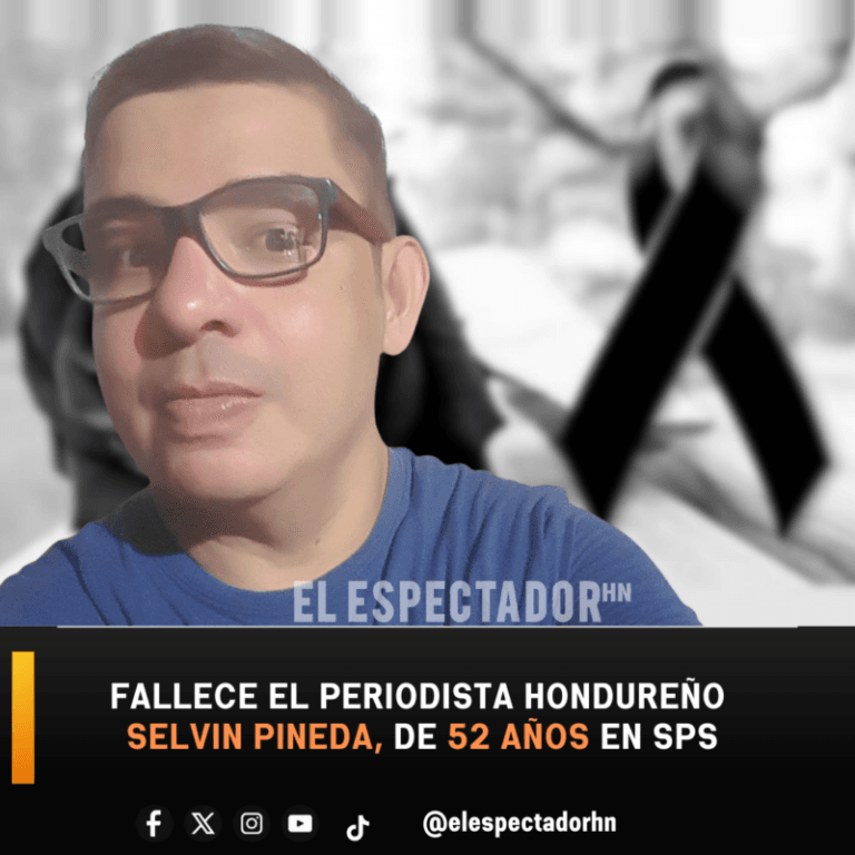 Fallece periodista hondureño Selvin Pineda, de 52 años en SPS
