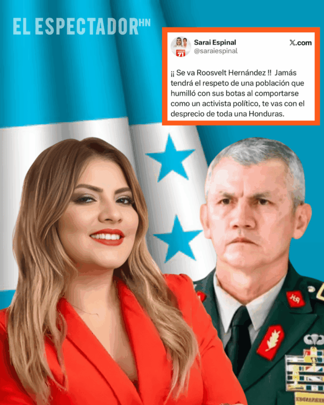 Saraí Espinal arremete contra Roosevelt Hernández y afirma “Te vas con el desprecio de Honduras”