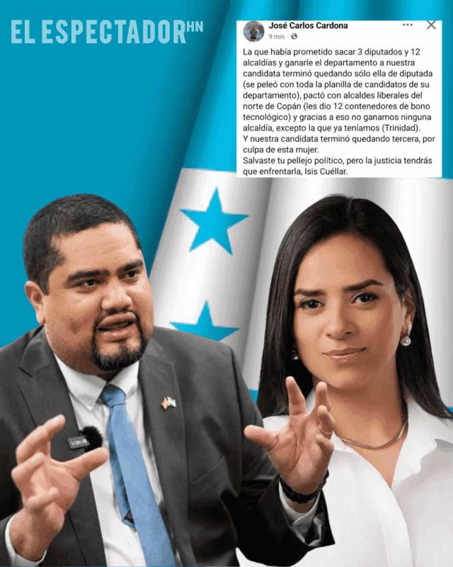 José Cardona arremete contra Isis Cuéllar “Salvaste tu pellejo, pero la justicia te alcanzará”