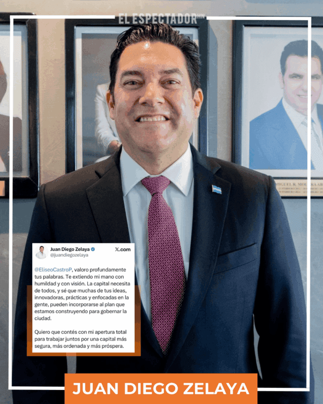 Juan Diego Zelaya agradece a Eliseo castro por reconocer su victoria virtual en la AMDC
