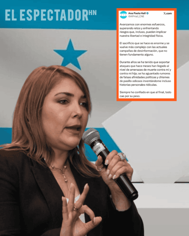 Ana Hall garantiza continuidad del proceso postelectoral pese a presiones contra ella