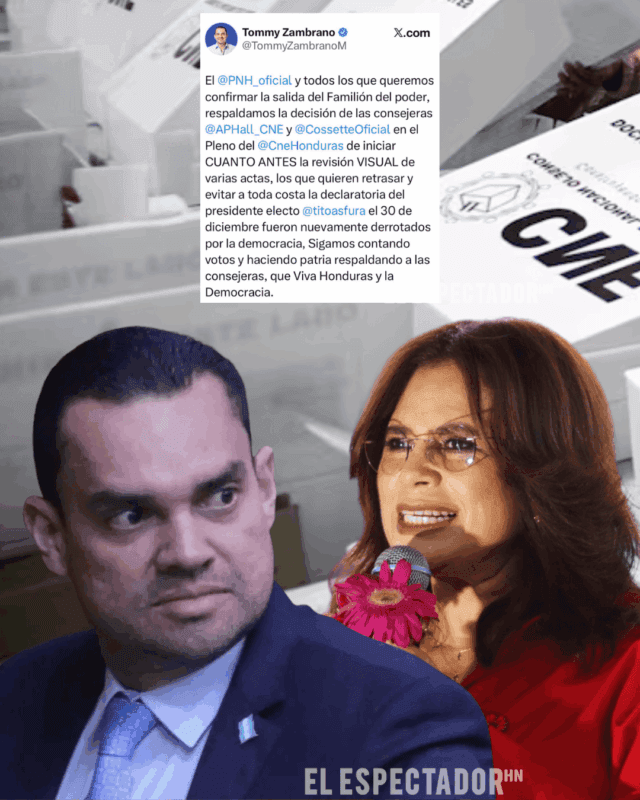 Tomás Zambrano denuncia intentos de Libre por retrasar la declaratoria oficial