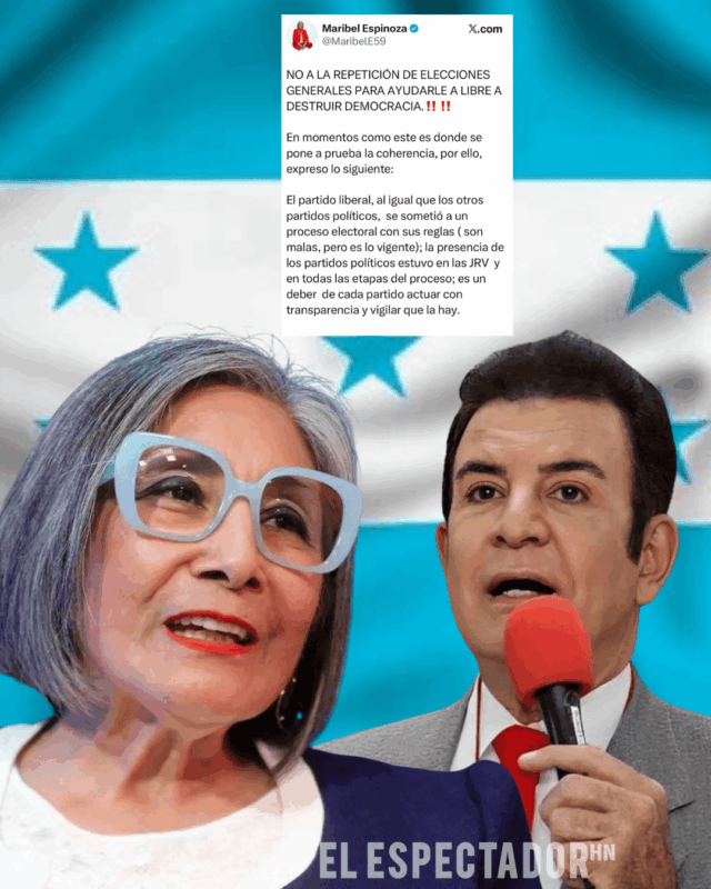 Maribel Espinoza rechaza repetir elecciones, no respalda a salvador Nasralla