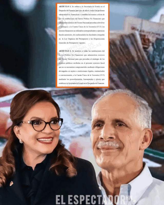 Gobierno de Libre pretende dejar las arcas del Estado en Cero