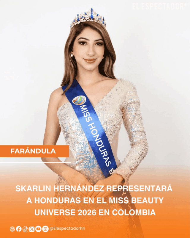 Skarlin Hernández representará a Honduras en el Miss Beauty Universe 2026 en Colombia