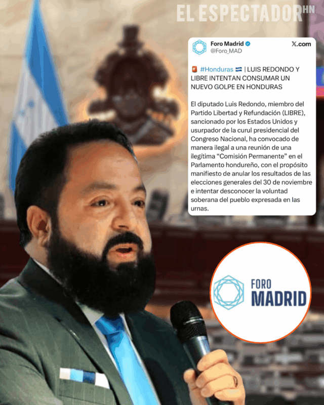 Foro de Madrid acusa a Redondo de convocar “comisión ilegal” para desconocer elecciones