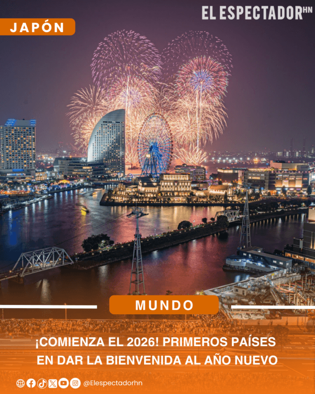  ¡Comienza el 2026! Primeros países en dar la bienvenida al año nuevo