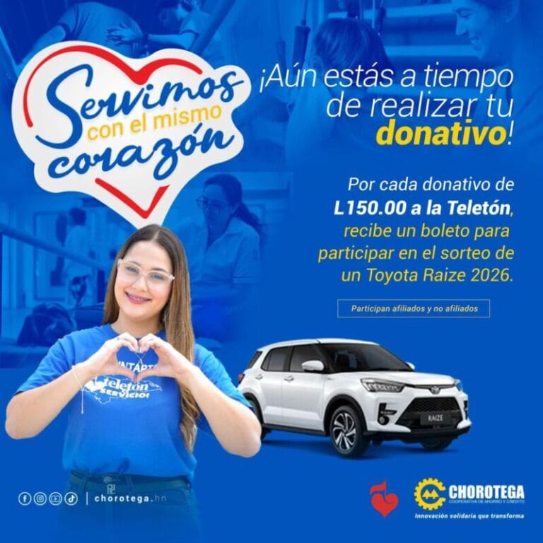 Cooperativa Chorotega apoya a la Teletón; participa en el sorteo de un Toyota Raize 2026
