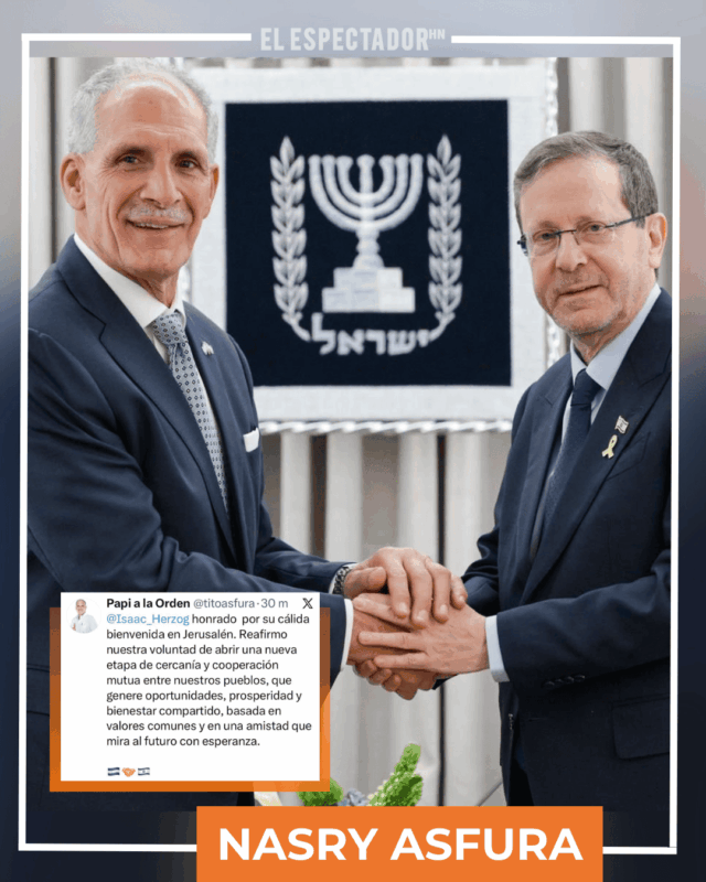 Nasry Asfura asegura que junto a Isaac Herzog acuerdan iniciar una etapa de cercanía bilaterales