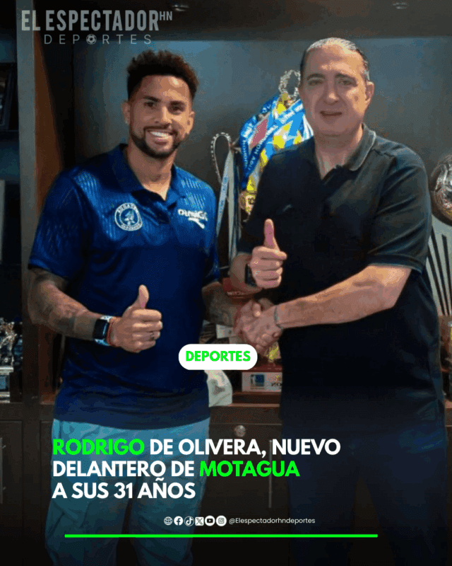 Rodrigo de Olivera, nuevo delantero de Motagua a sus 31 años
