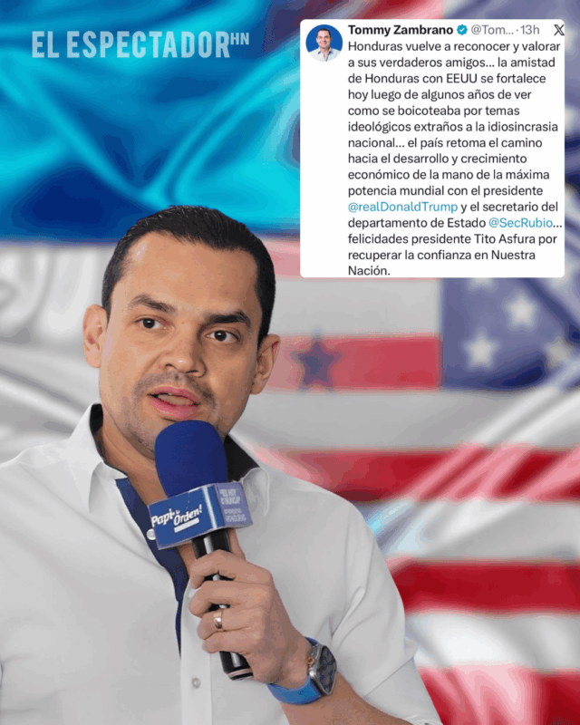 Tomás Zambrano asegura que se fortalece la relación entre Honduras y Estados Unidos