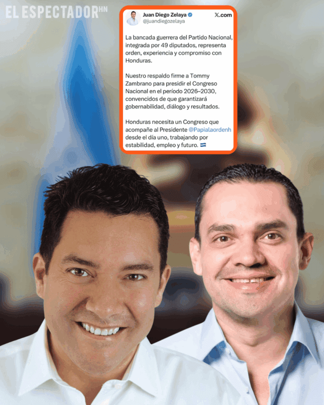 Juan Diego Zelaya respalda a Tomás Zambrano para presidir el Congreso Nacional