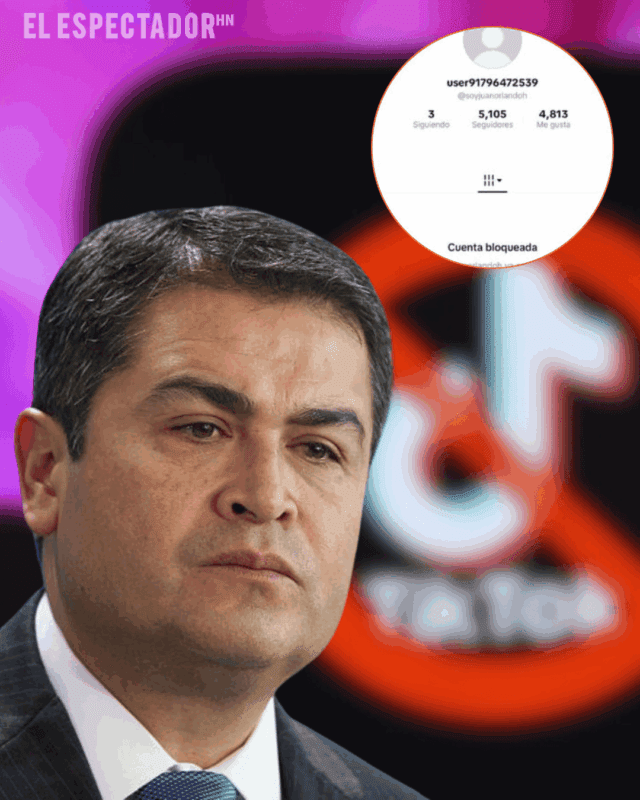 TikTok bloquea la segunda cuenta de respaldo de Juan Orlando Hernández