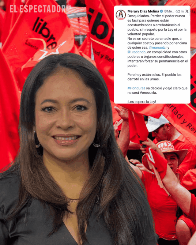 Merary Díaz acusa a Libre de intentar mantenerse en el poder