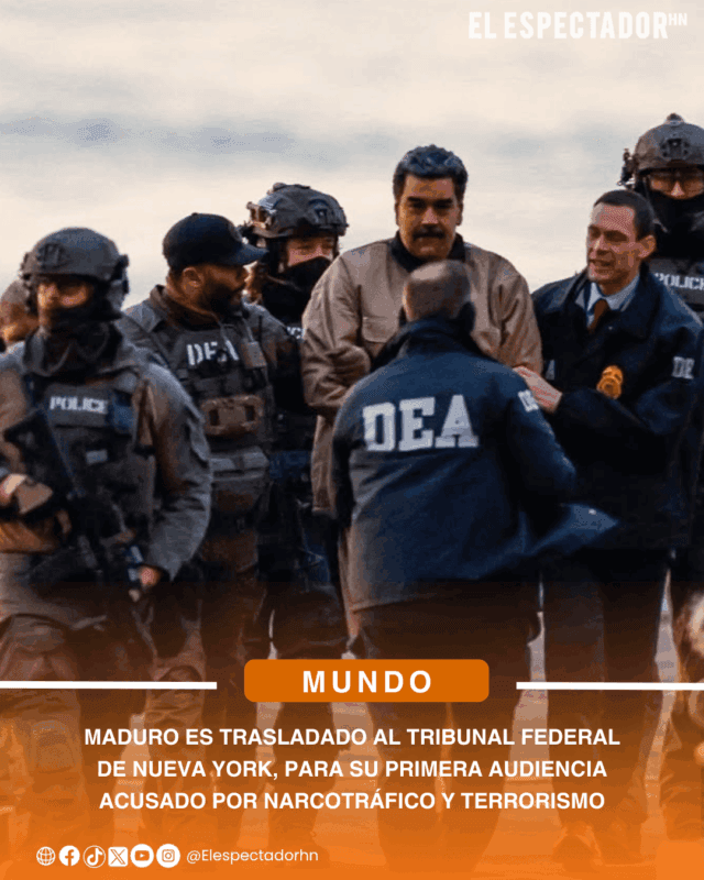 Maduro es trasladado al Tribunal Federal de Nueva York.