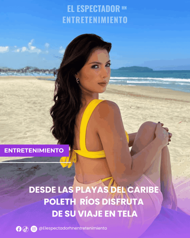 Desde las playas del Caribe Poleth Ríos disfruta de su viaje en Tela