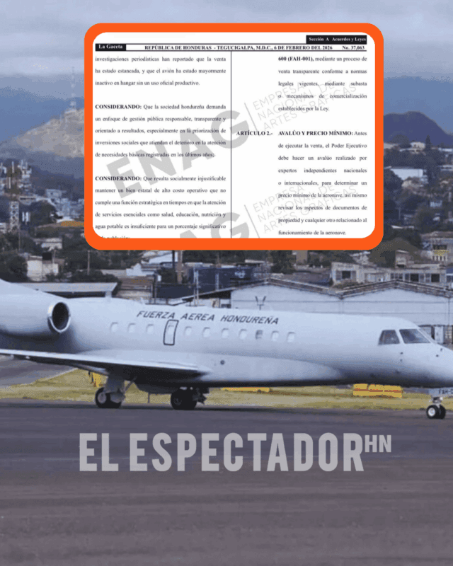 Autorizan oficialmente la venta del avión presidencial tras decreto en La Gaceta