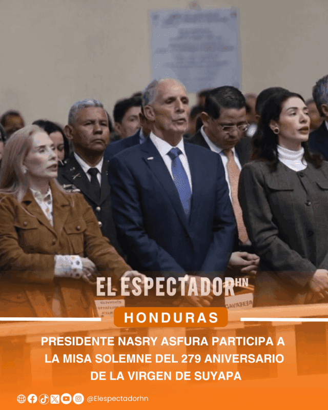 Presidente Nasry Asfura participa en la Misa Solemne por el 279 aniversario de la Virgen de Suyapa