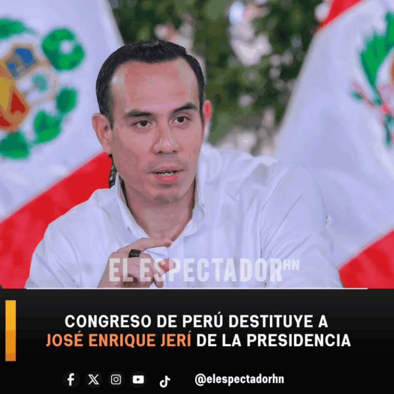 Congreso de Perú destituye a José Enrique Jerí de la presidencia