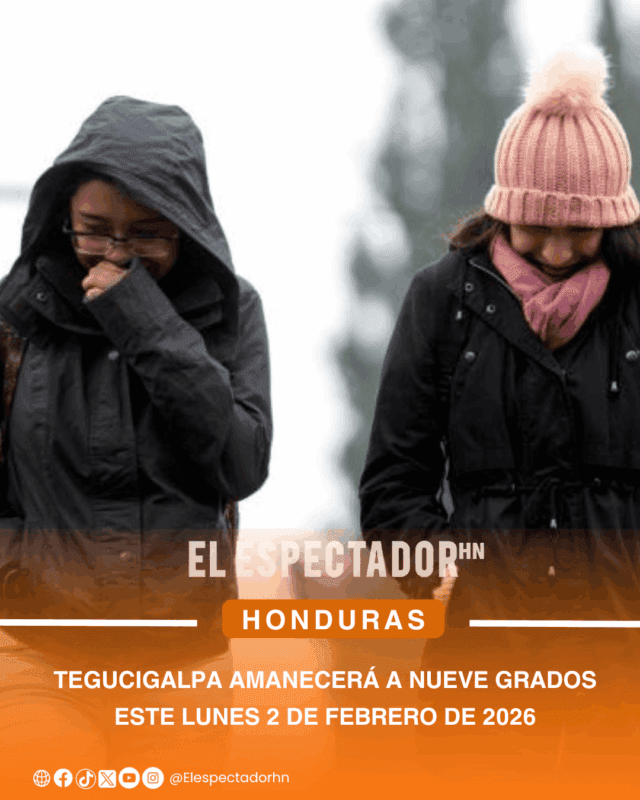 Tegucigalpa amanecerá a nueve grados este lunes 2 de febrero de 2026