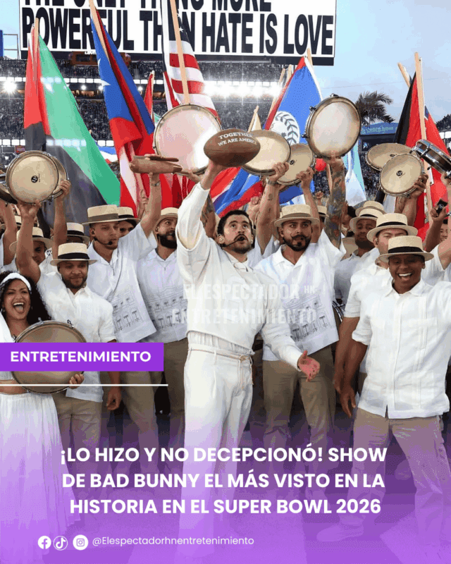 ¡Lo hizo y no decepcionó! Show de Bad Bunny el más visto en la historia en el Super Bowl 2026