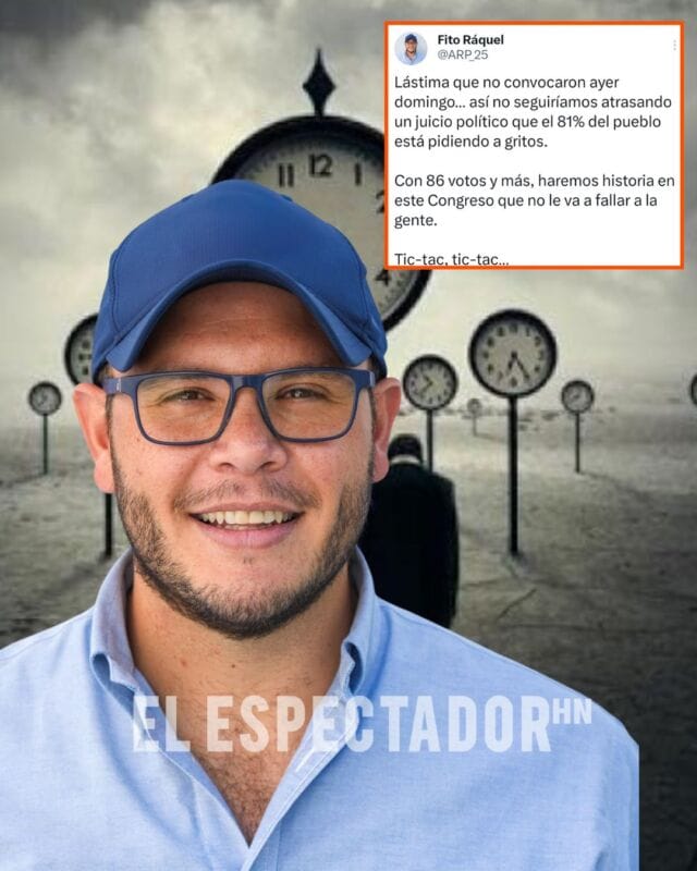 Adolfo Raquel presiona por juicio político y aumenta tensión legislativa en Honduras