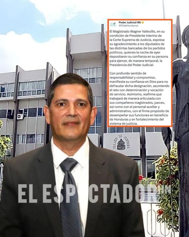 Wagner Vallecillo trabaja para mantener estabilidad y confianza en la CSJ.