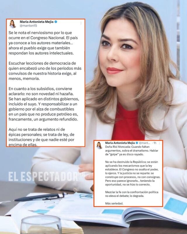 María Antonieta Mejía critica a Mel Zelaya por sus declaraciones sobre juicios políticos.