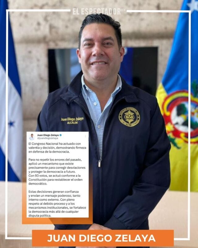 Juan Diego Zelaya destaca decisiones, Congreso Nacional, confianza y democracia en Honduras.