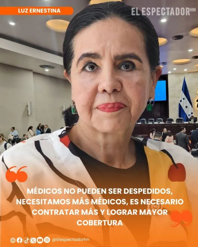 Luz Ernestina exige más médicos para mejorar cobertura sanitaria nacional