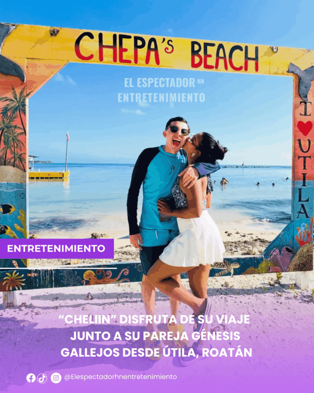 Cheliin disfruta de su viaje junto a su pareja Génesis Gallejos 