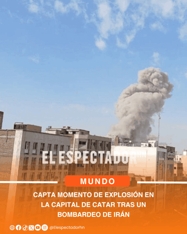 Capta momento de explosión en la capital de Catar tras un bombardeo de Irán