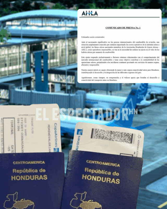 ¡Golpe al bolsillo a los hondureños! AHLA subirán los pasajes aéreos tras aumento del combustible