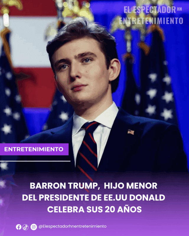 Barron Trump, hijo menor del presidente de EE.UU. Donald celebra sus 20 años