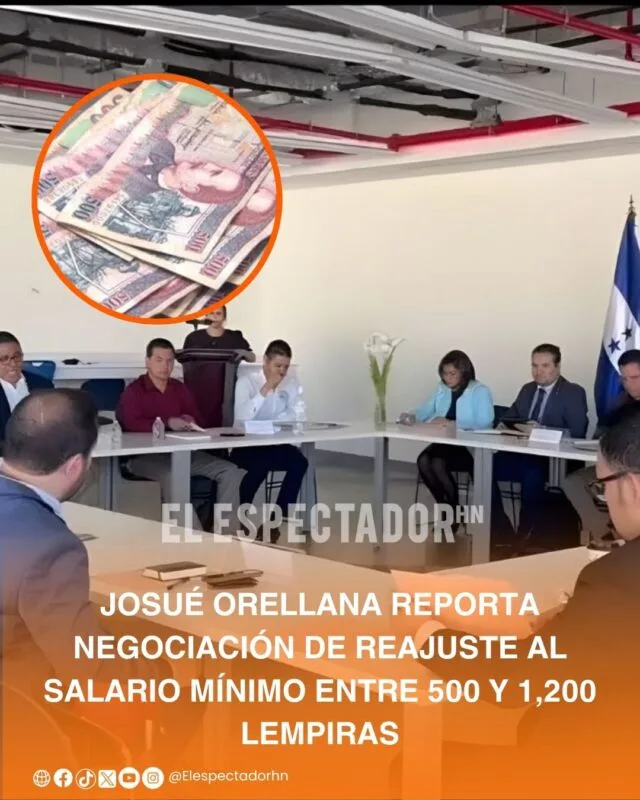 Josué Orellana reporta negociación de reajuste al salario mínimo entre 500 y 1,200 lempiras