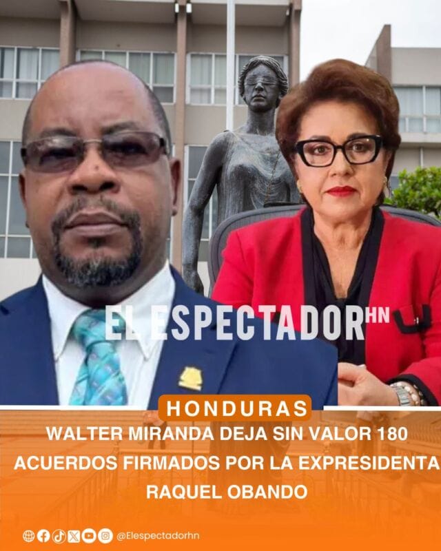 Walter Miranda y la Corte Suprema de Justicia anulan acuerdos administrativos.