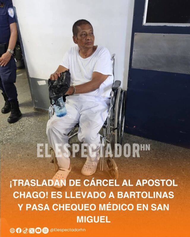 Apóstol Chago espera resolución judicial tras traslado y chequeo médico realizado.