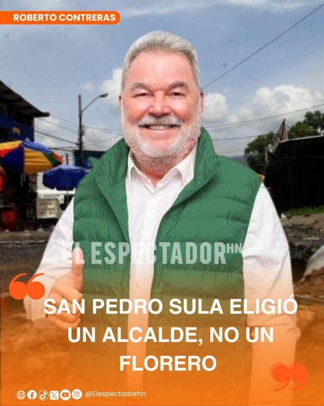 Roberto Contreras responde a protestas por aguas negras en San Pedro Sula actualmente.