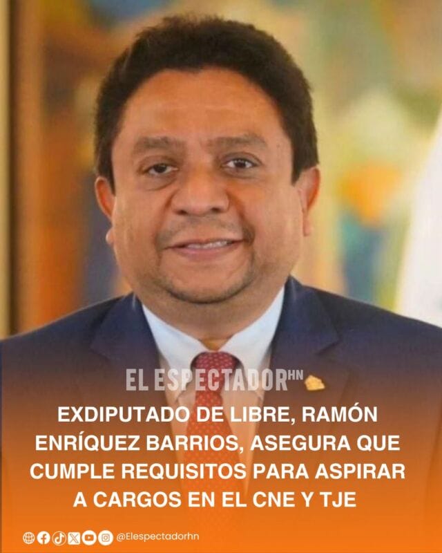 Ramón Enríquez Barrios reafirma su aspiración al CNE y TJE con base en experiencia jurídica.