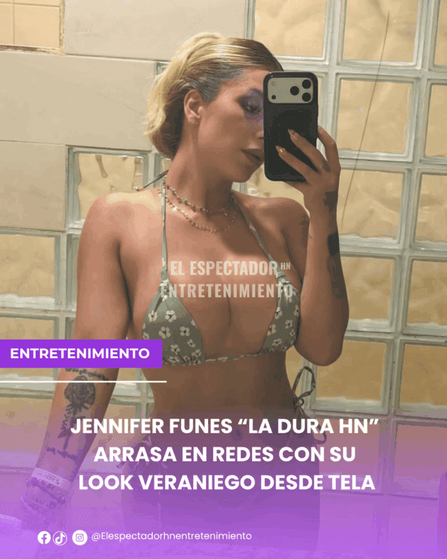 Jennifer Funes “La dura hn” arrasa en redes con su look veraniego desde Tela