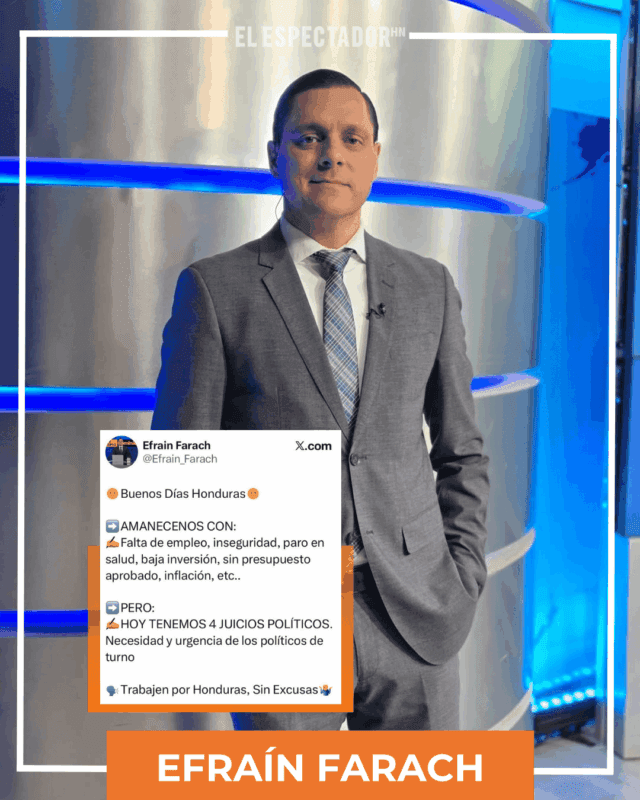 Efraín Farach arremete contra diputados del CN por aprobar cuatro juicios políticos, mientras Honduras enfrenta crisis de falta de empleo y salud